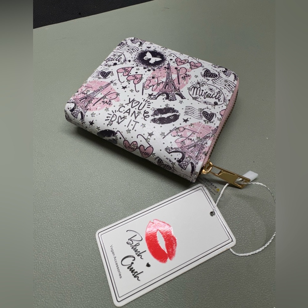 Cute wallet with glitter